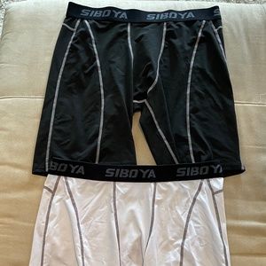 Siboya Men's Quick-Dry Workout Training Athletic Compression Shorts (XXL)